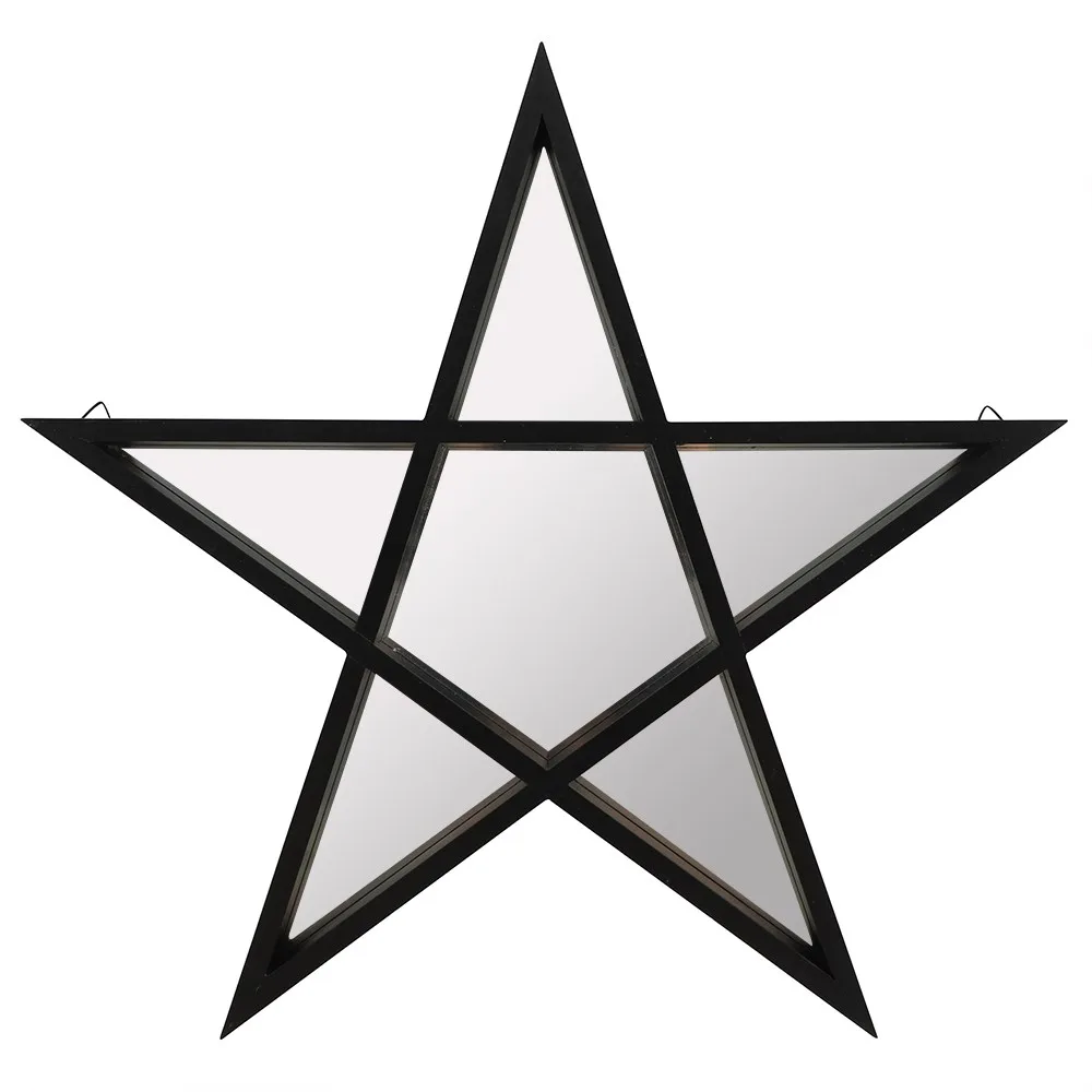 Black Framed Pentagram Mirror - Image 2