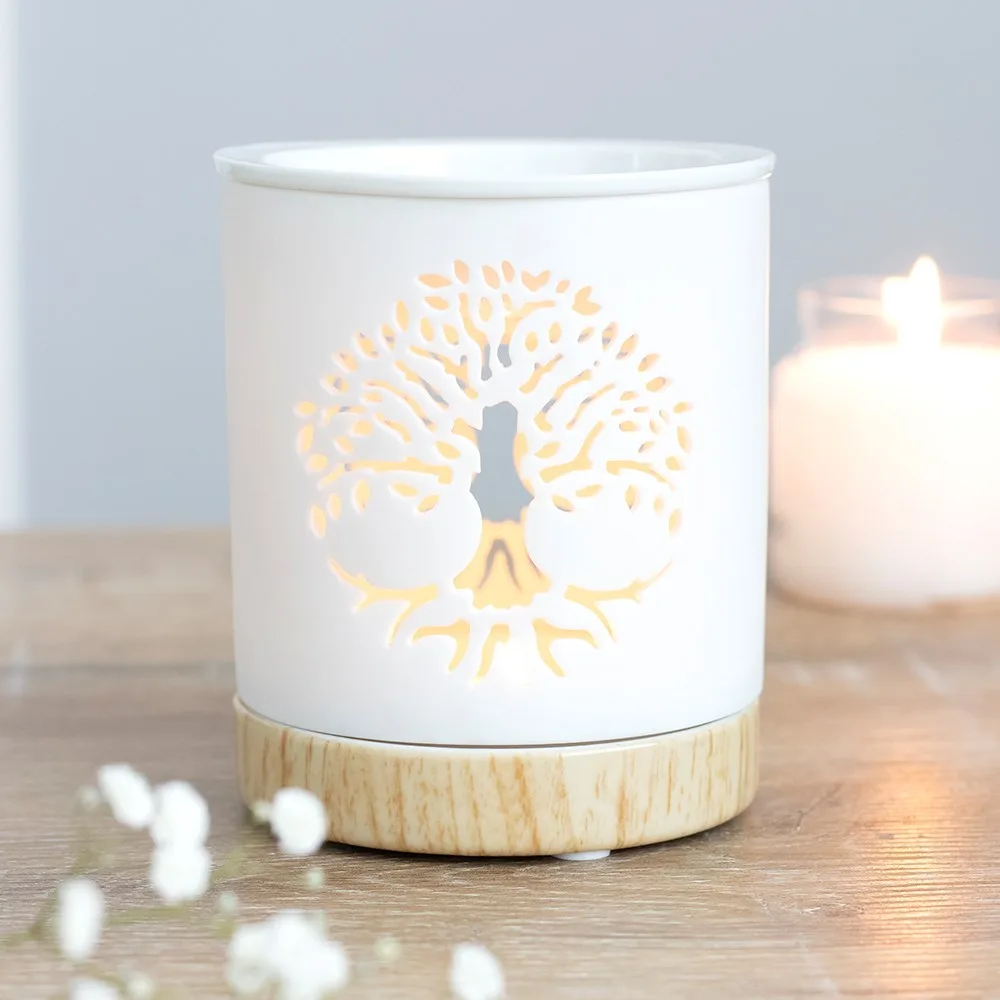 White Tree of Life Cut Out Oil Burner White Tree of Life Cut Out Oil Burner