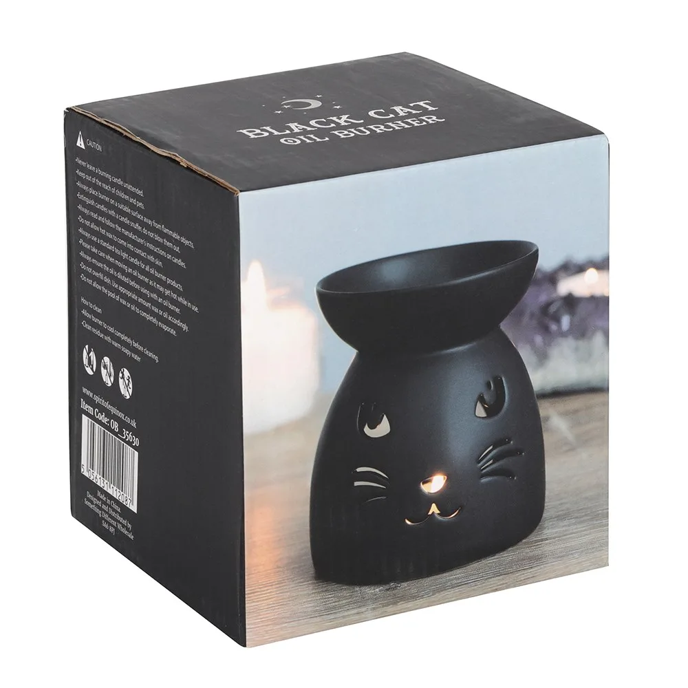 Black Cat Cut Out Oil Burner and Wax Warmer - Image 3