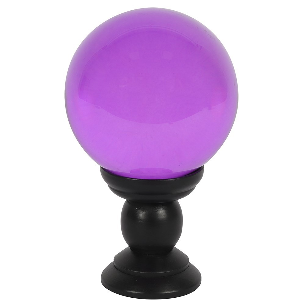 Large Purple Crystal Ball on Stand Large Purple Crystal Ball on Stand