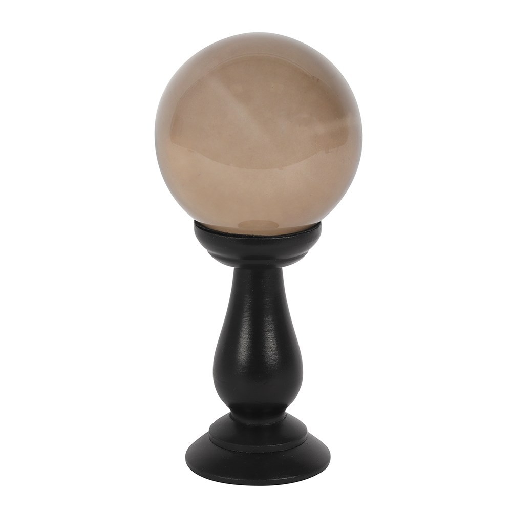 Small Smoke Grey Crystal Ball on Stand Small Smoke Grey Crystal Ball on Stand