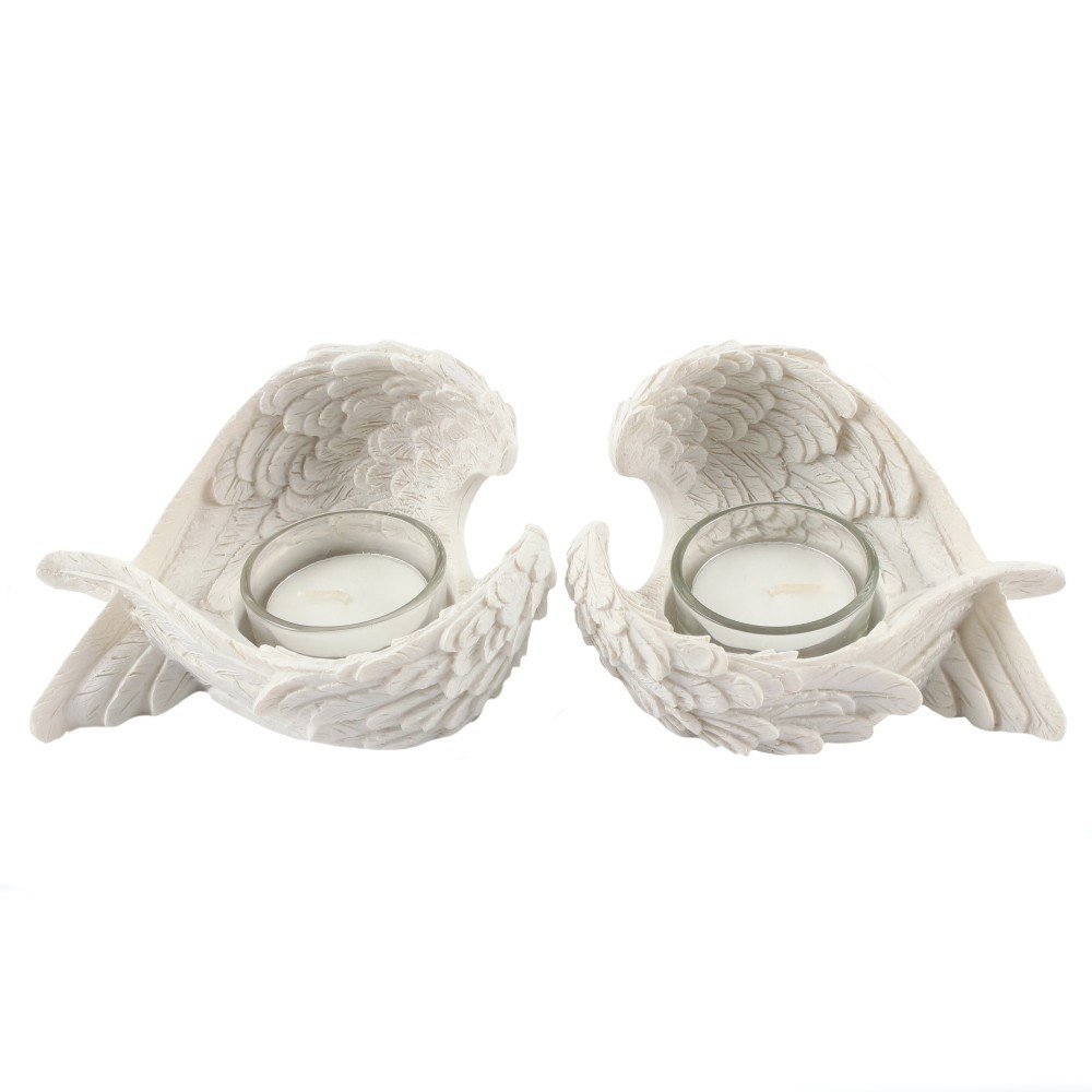 Set of 2 Winged Candle Holders Set of 2 Winged Candle Holders