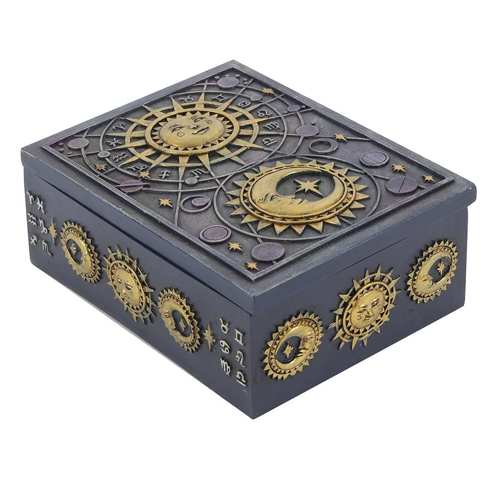 Sun and Moon Resin Storage Box Sun and Moon Resin Storage Box
