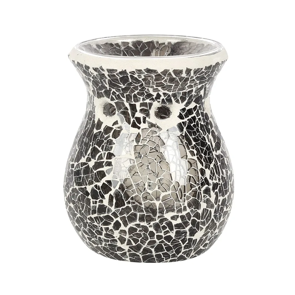 Small Gunmetal Grey Crackle Oil Burner and Wax Warmer - Image 3