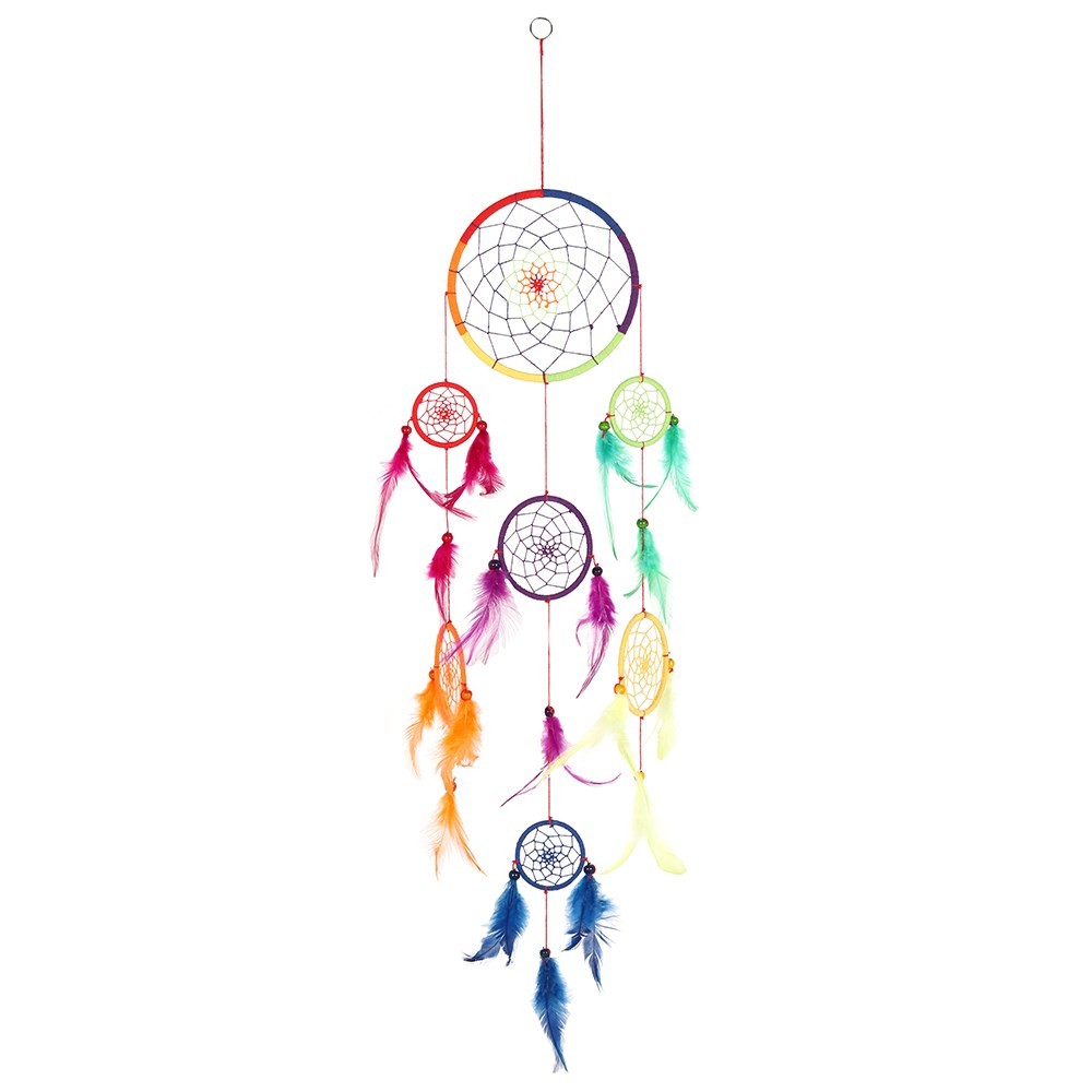 90cm Multi Rainbow Dreamcatcher 90cm Multi Rainbow Dreamcatcher