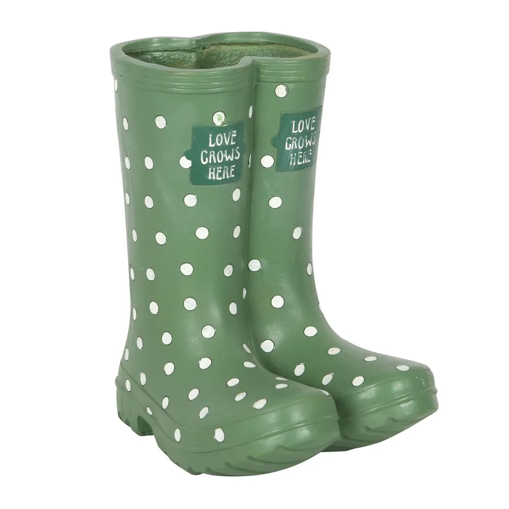 Light Green Welly Boot Planter - Image 2