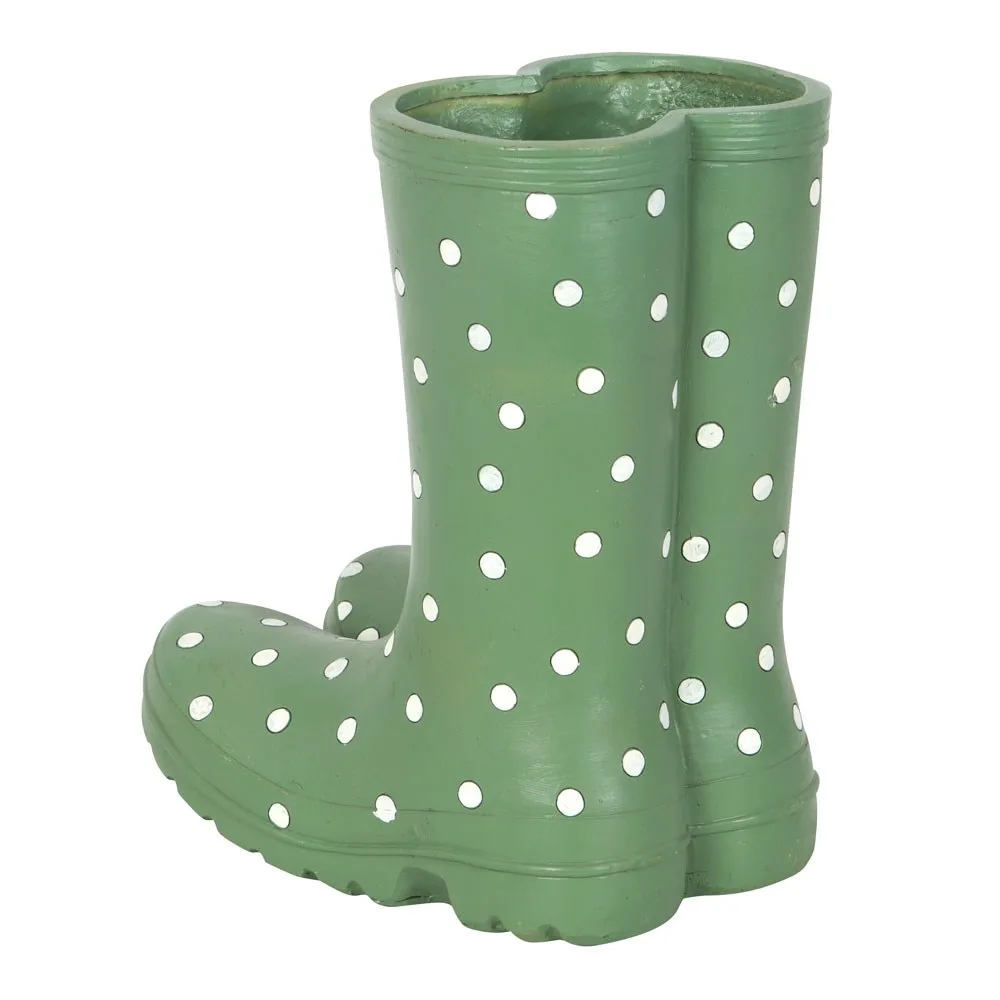 Light Green Welly Boot Planter - Image 4