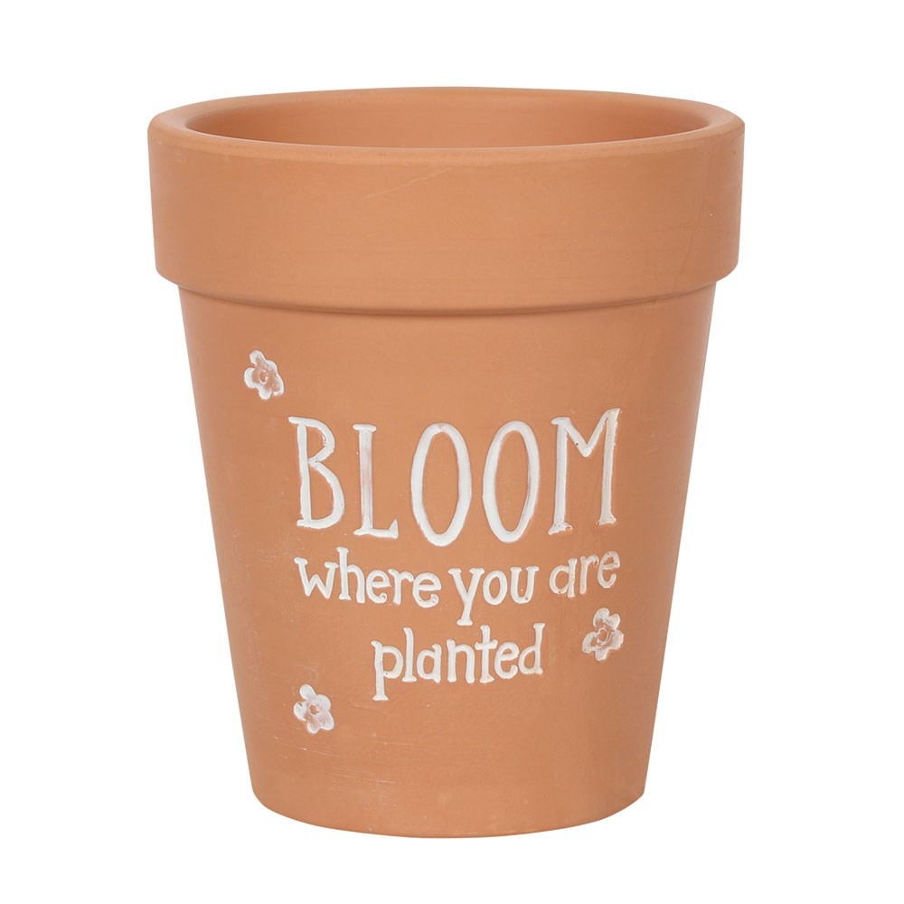 Bloom Where You Are Planted Terracotta Plant Pot Bloom Where You Are Planted Terracotta Plant Pot