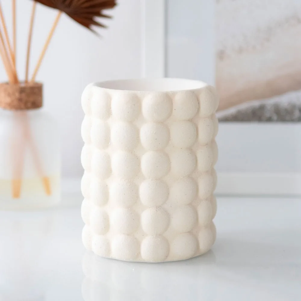 Cream Speckle Bubble Oil Burner and Wax Warmer, photo 2 of 6