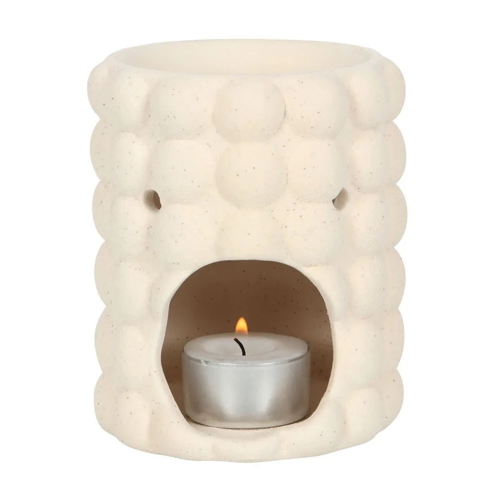 Cream Speckle Bubble Oil Burner and Wax Warmer, photo 3 of 6