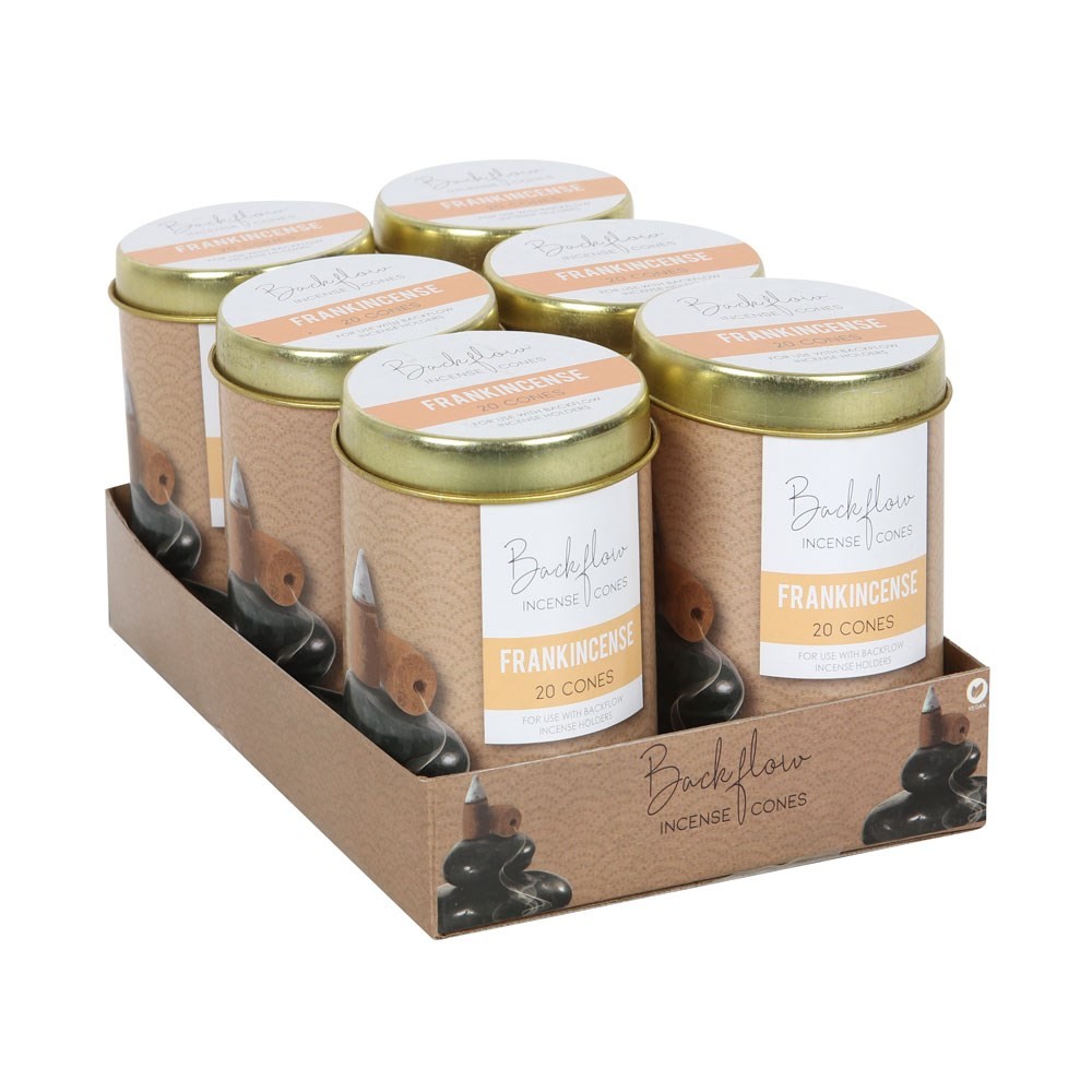 6 Tins of Elements Frankincense Jumbo Backflow Cones 6 Tins of Elements Frankincense Jumbo Backflow Cones
