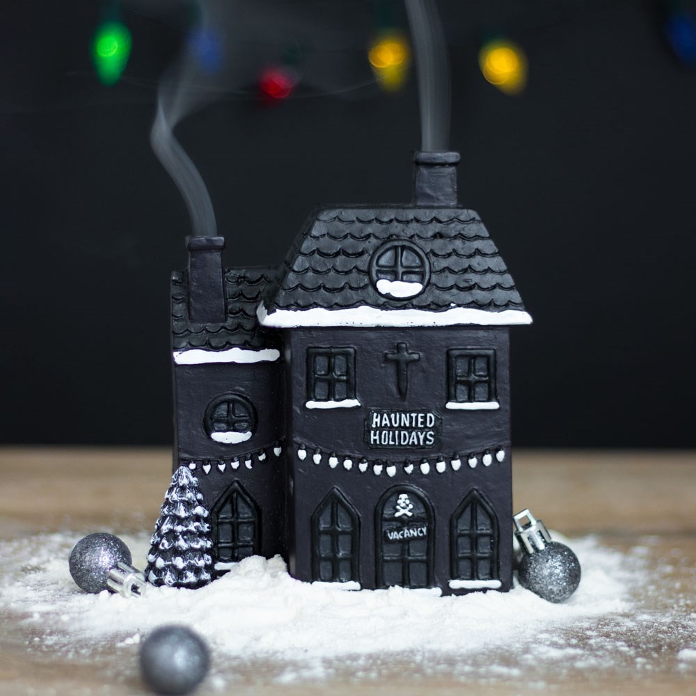 Haunted Holiday House Incense Cone Burner Haunted Holiday House Incense Cone Burner