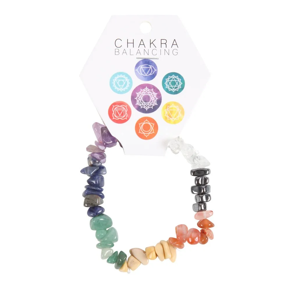 Set of 24 Chakra Crystal Chip Bracelets in Display Box - Image 3