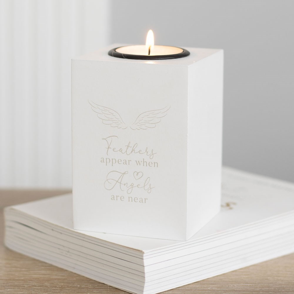 Feathers Appear Angel Wing Tealight Holder Feathers Appear Angel Wing Tealight Holder