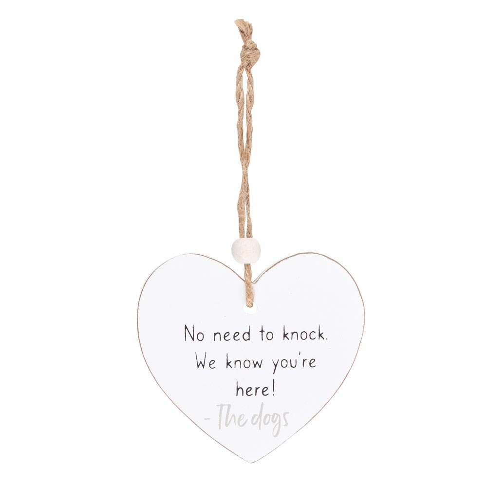No Need To Knock Hanging Heart Sentiment Sign No Need To Knock Hanging Heart Sentiment Sign