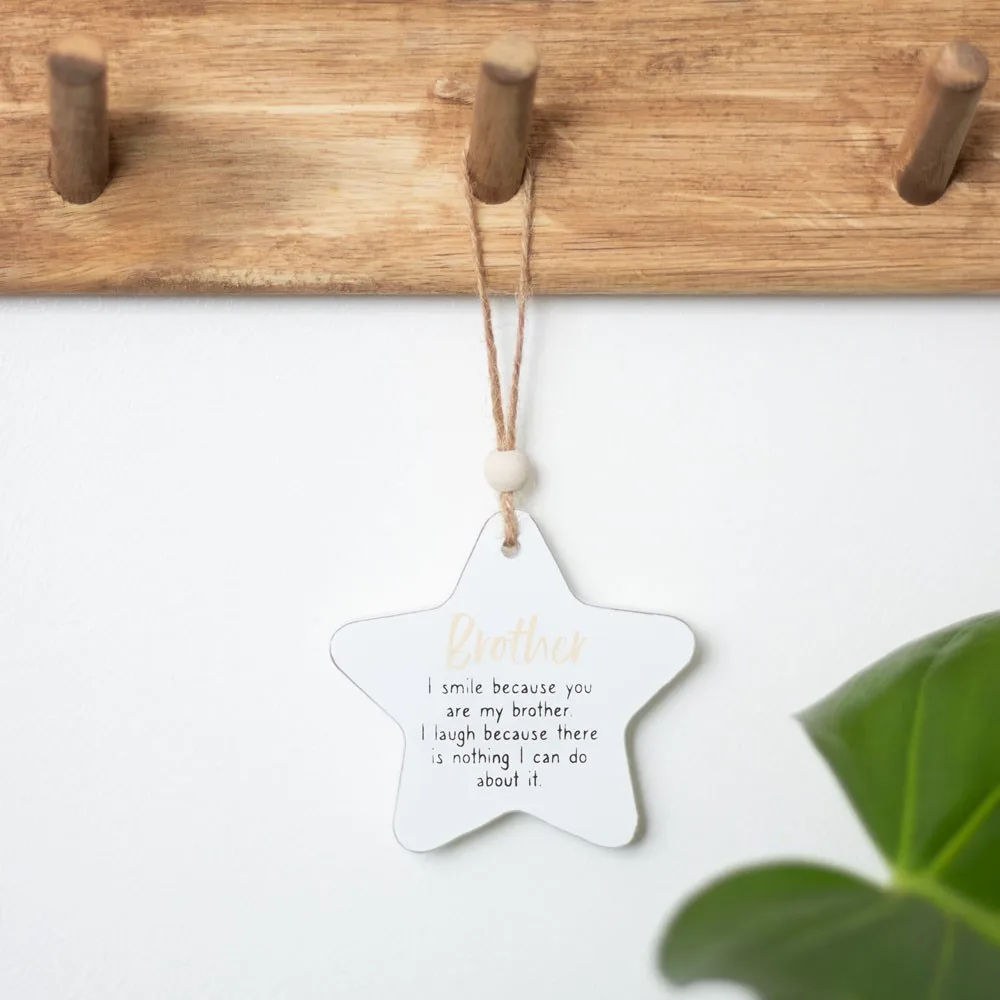 Brother Hanging Star Sentiment Sign, photo 4 of 4