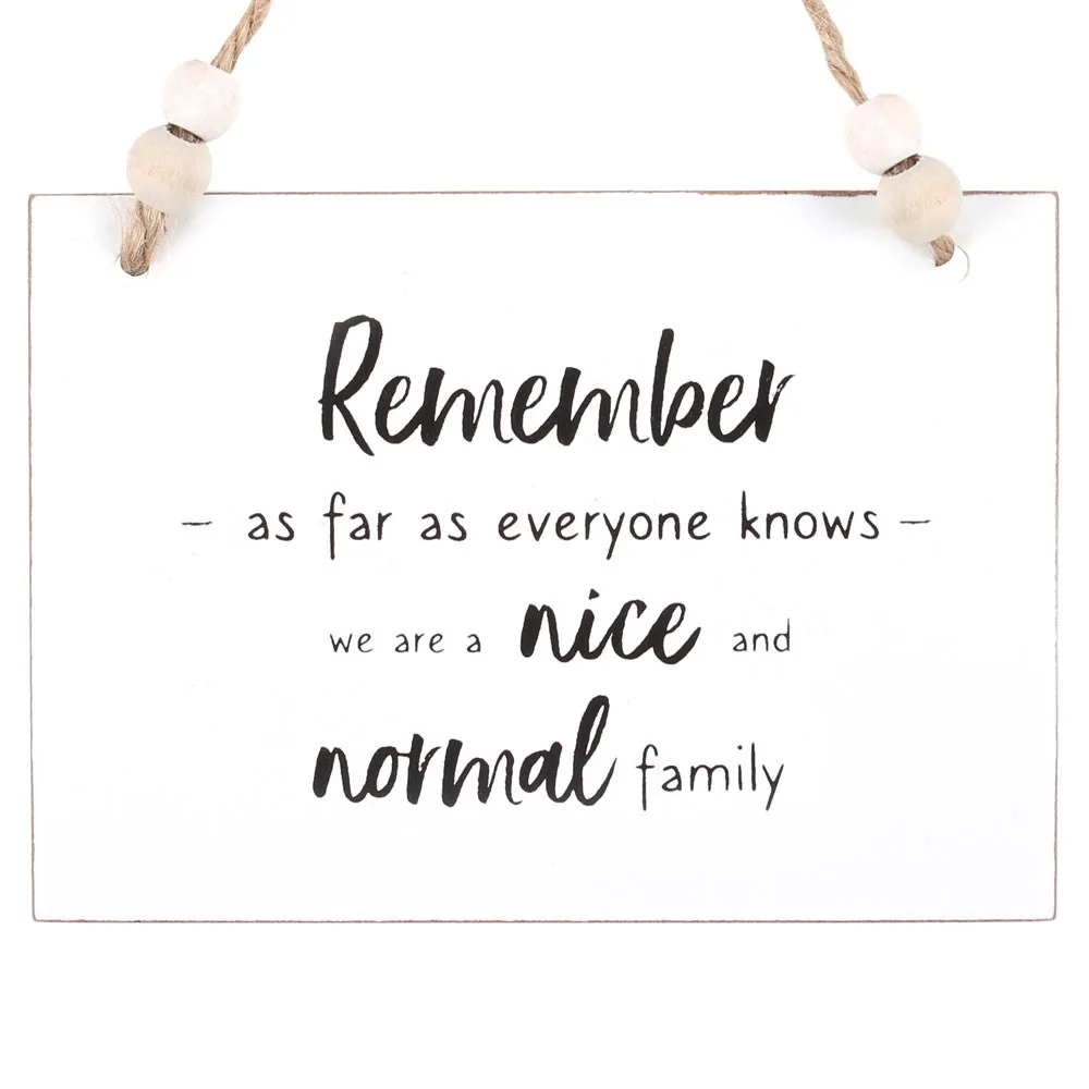 Nice And Normal Family Hanging Sign - Image 3