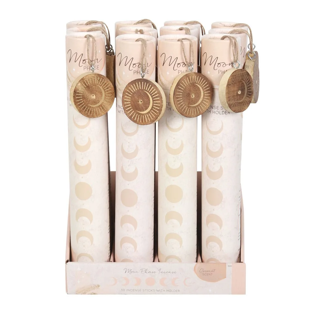 Set of 12 Moon Phase Coconut Incense Stick Gift Sets - Image 2