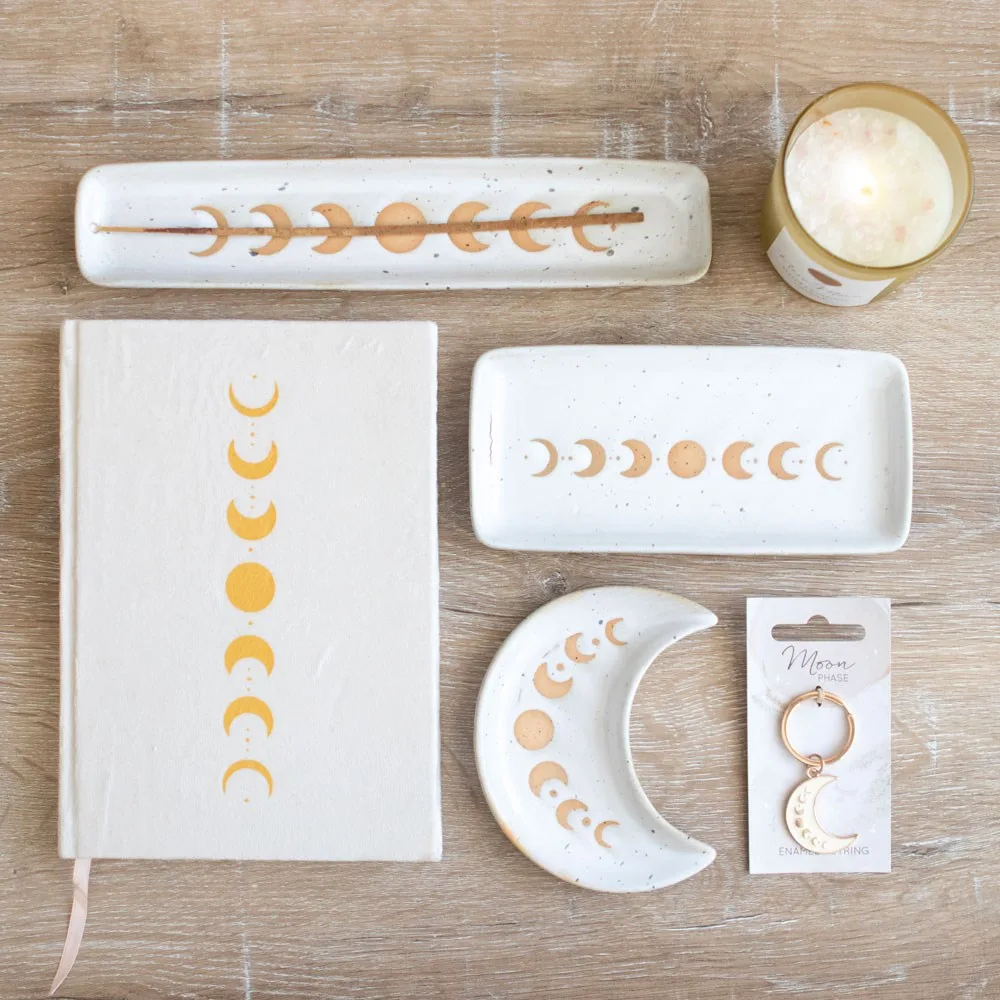 Moon Phase Crescent Enamel Keyring - Image 4