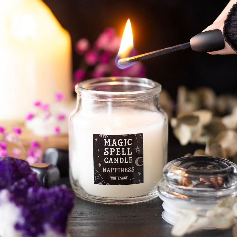 White Sage ‘Happiness’ Spell Candle Jar