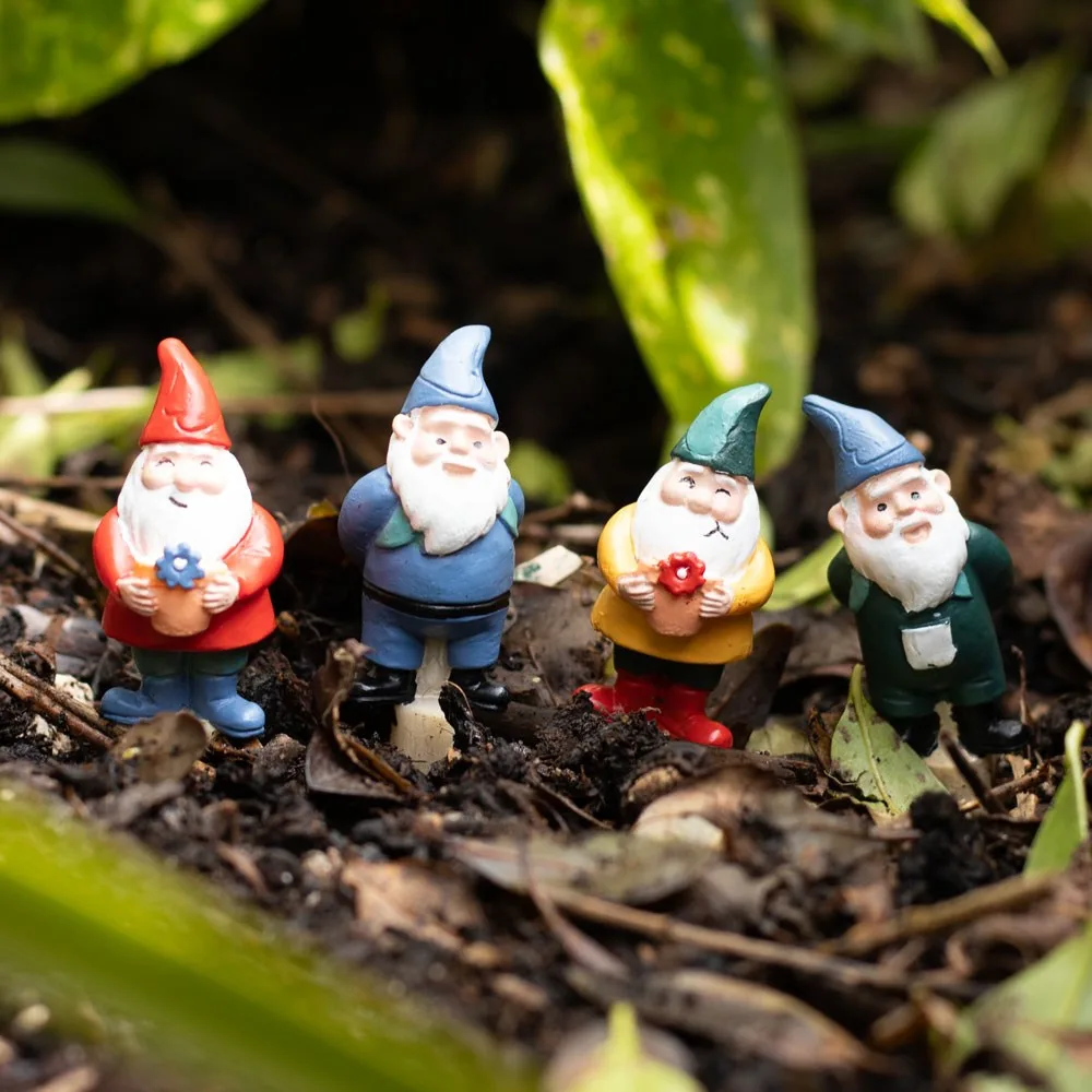 Set of 4 Mini Gnome Plant Pot Pals, photo 5 of 6