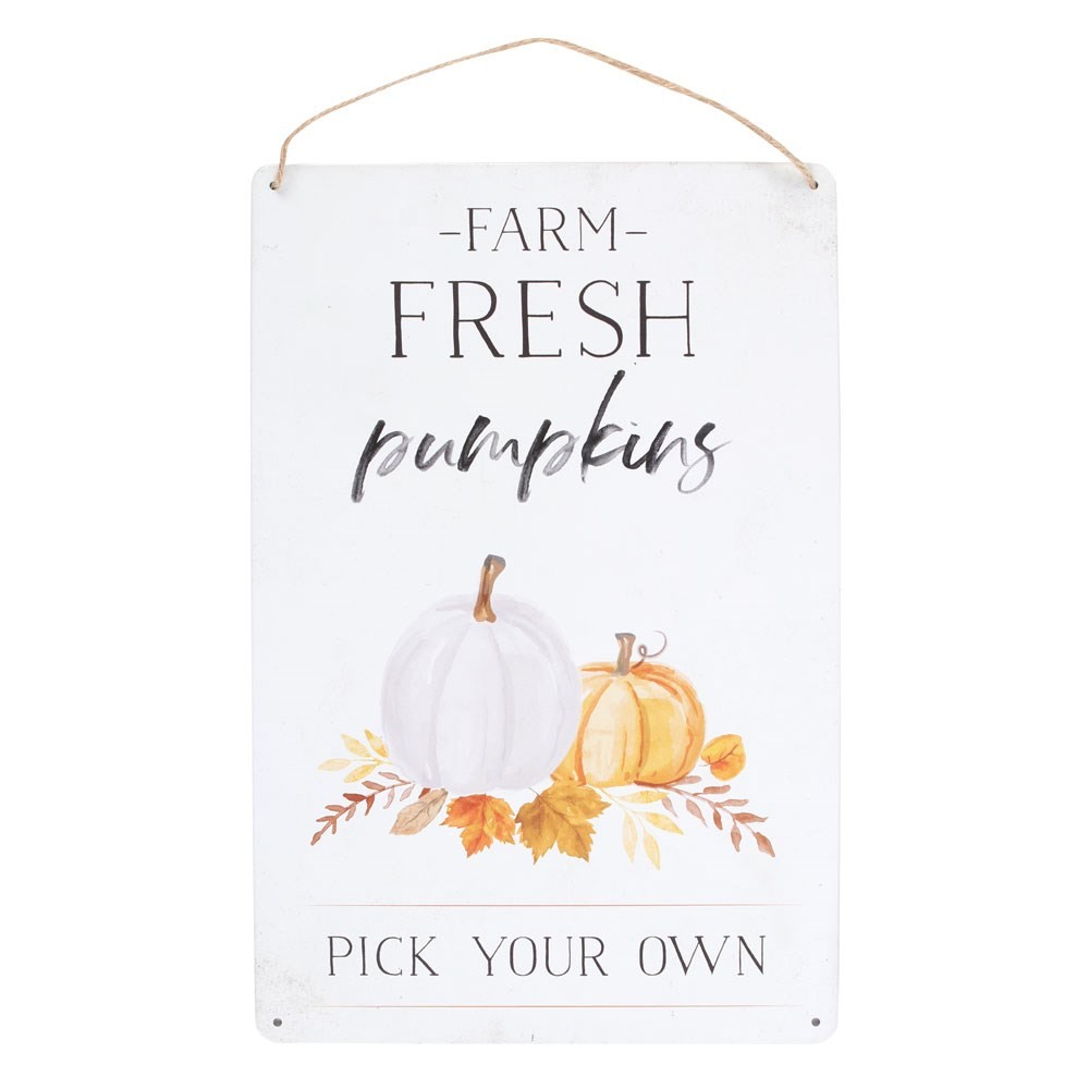 Farm Fresh Pumpkins Metal Hanging Sign Farm Fresh Pumpkins Metal Hanging Sign