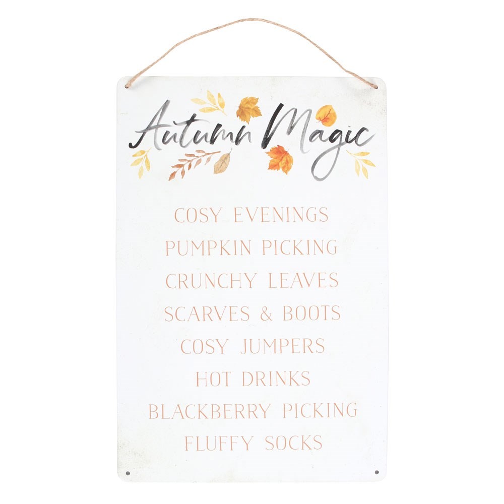 Autumn Magic Metal Hanging Sign Autumn Magic Metal Hanging Sign