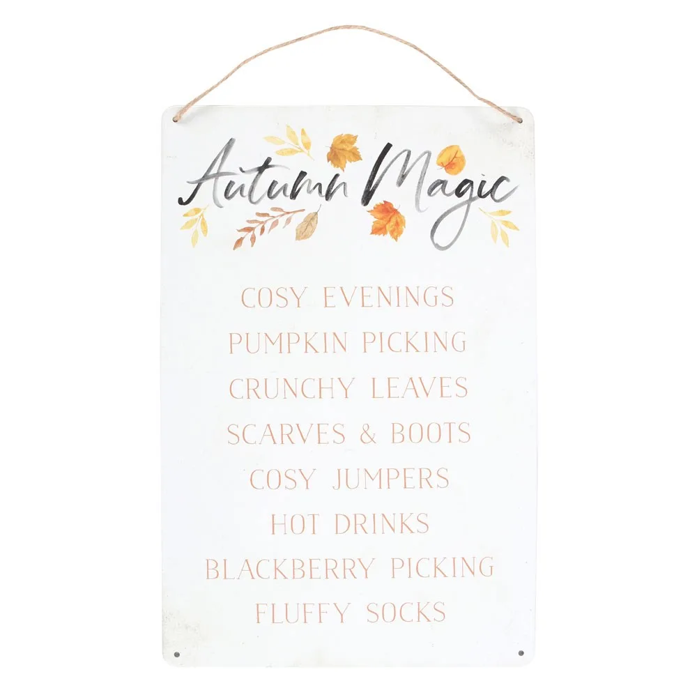 Autumn Magic Metal Hanging Sign Autumn Magic Metal Hanging Sign