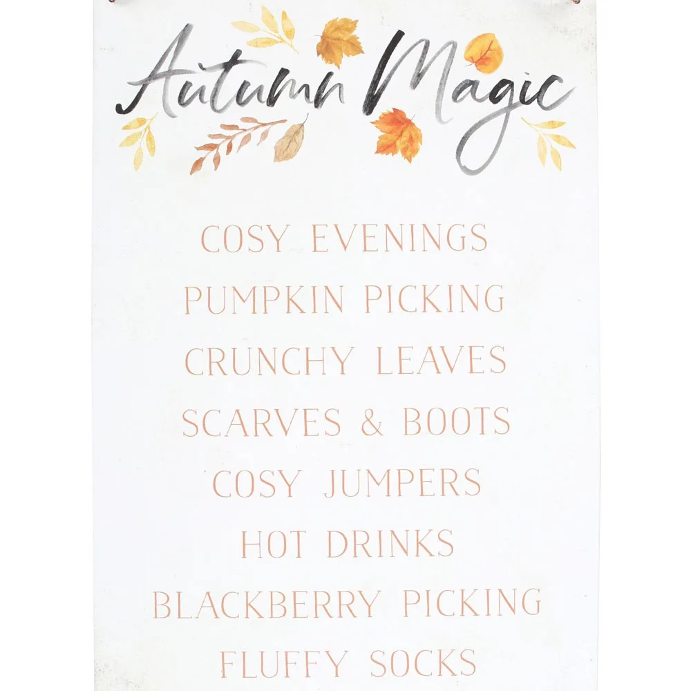 Autumn Magic Metal Hanging Sign, photo 3 of 4