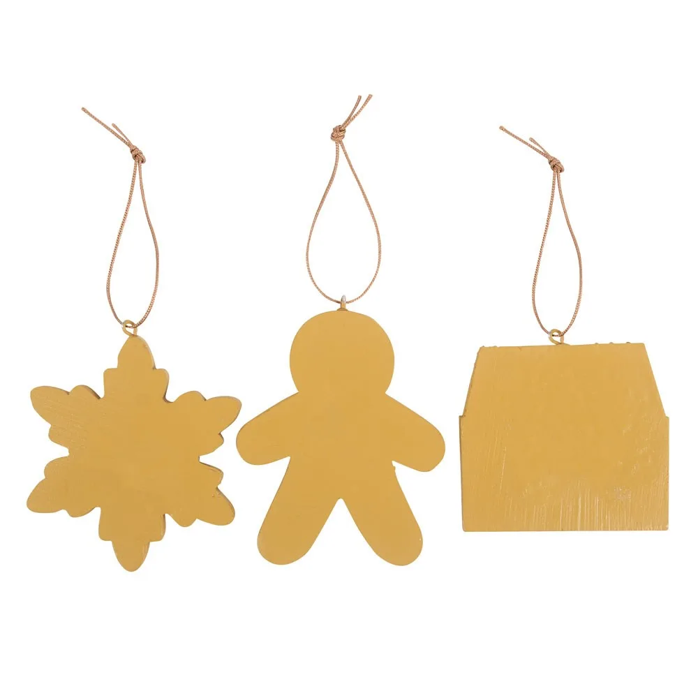 Set of 3 Hanging Gingerbread Decorations - Image 2