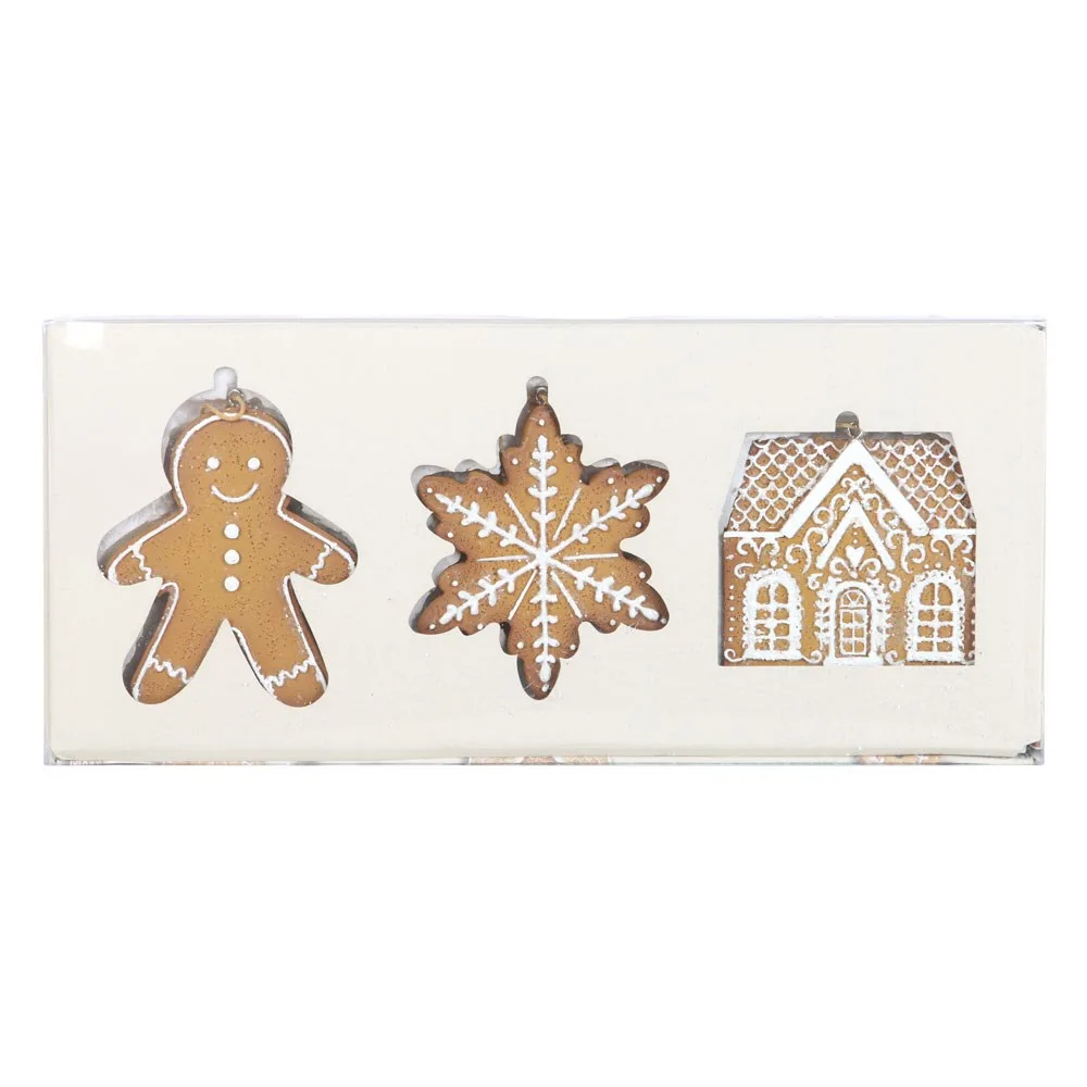 Set of 3 Hanging Gingerbread Decorations - Image 3