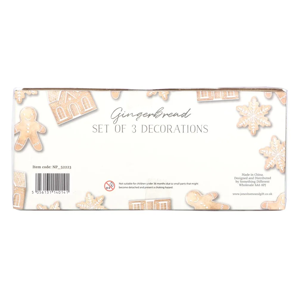 Set of 3 Hanging Gingerbread Decorations - Image 4