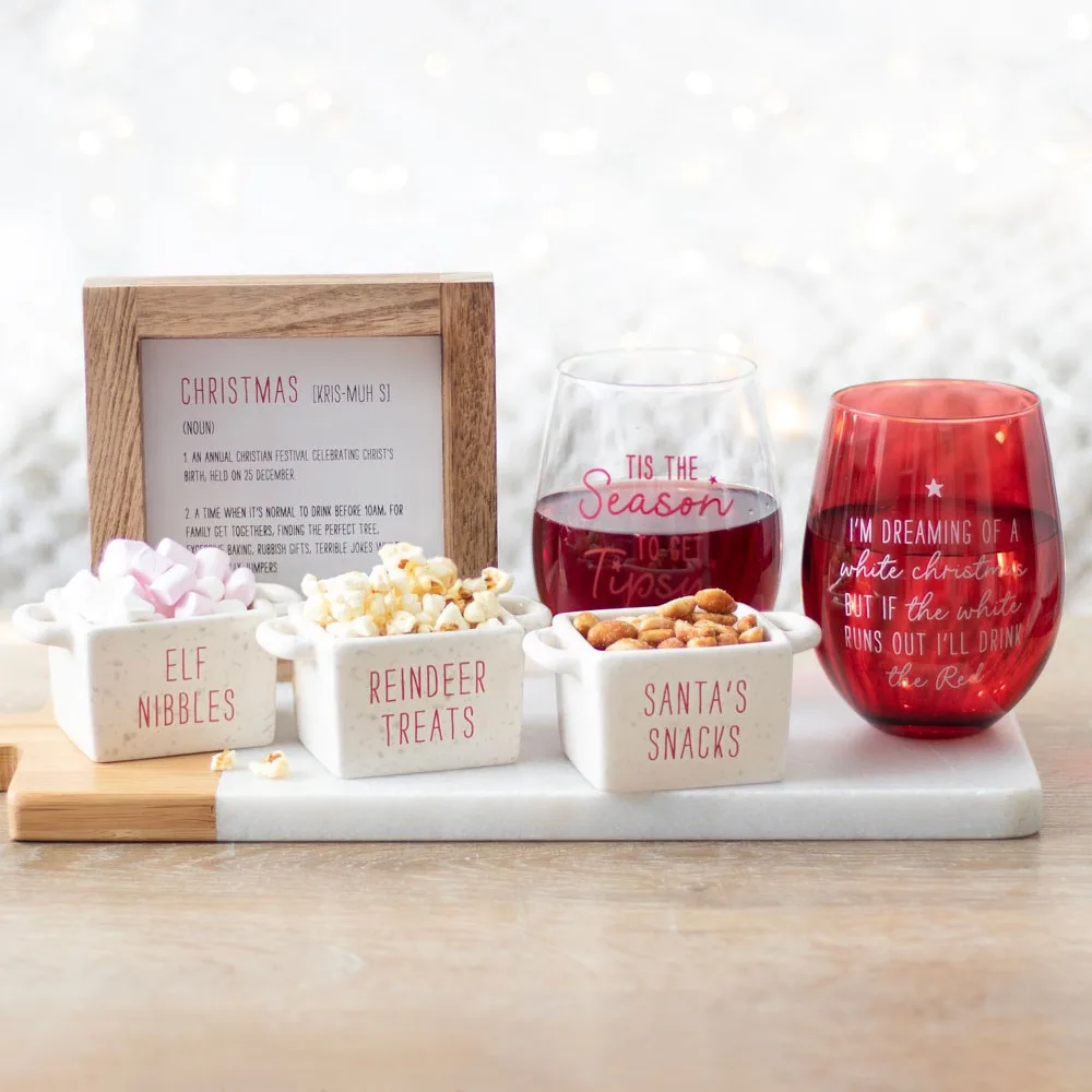 Set of 3 Ceramic Christmas Snack Bowls - Image 7