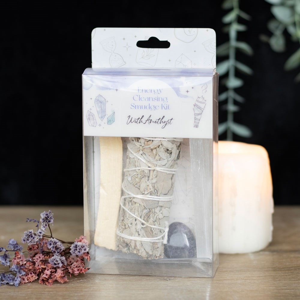 Smudge Kit with Amethyst Crystal Smudge Kit with Amethyst Crystal