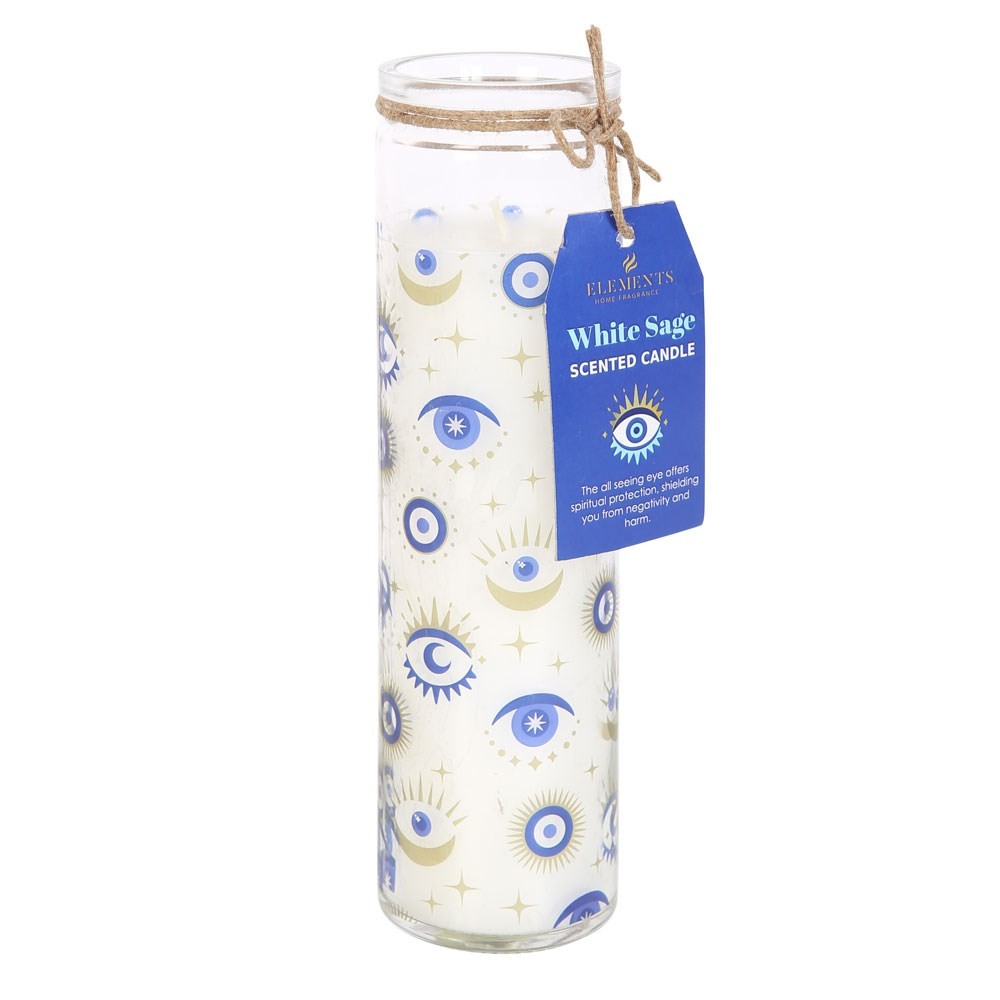 All Seeing Eye White Sage Tube Candle All Seeing Eye White Sage Tube Candle