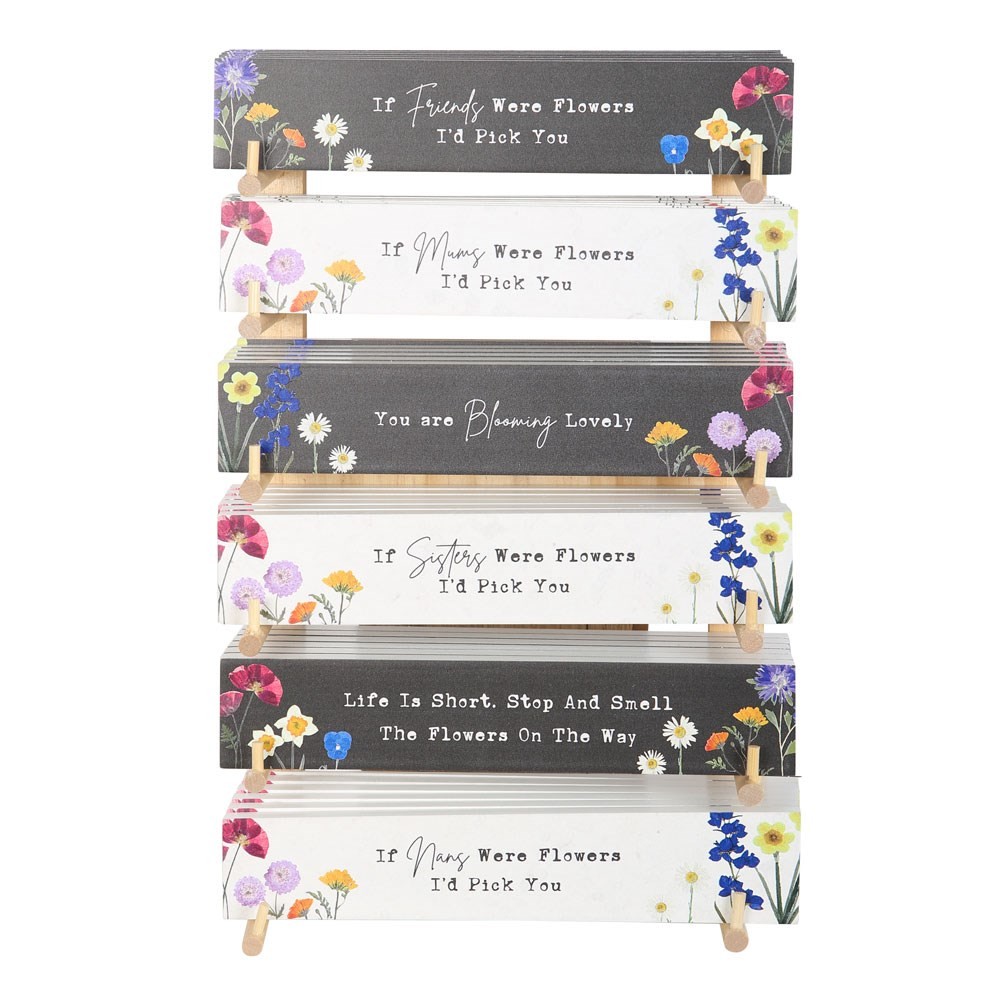 Set of 36 Wildflower Block Signs on Display Set of 36 Wildflower Block Signs on Display