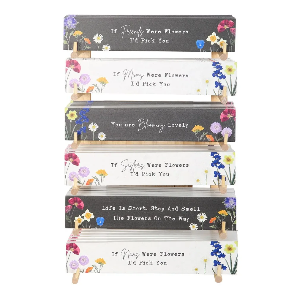 Set of 36 Wildflower Block Signs on Display Set of 36 Wildflower Block Signs on Display