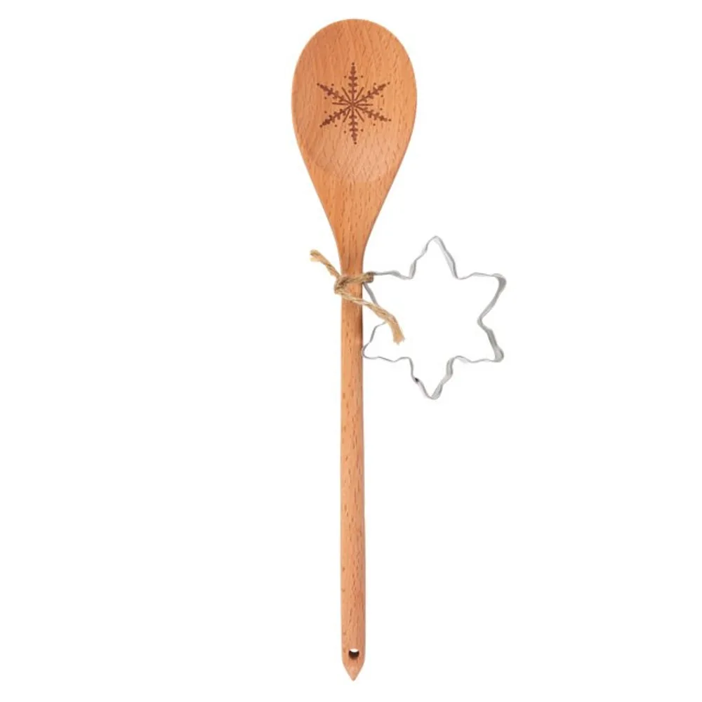 Snowflake Wooden Spoon Baking Set Snowflake Wooden Spoon Baking Set