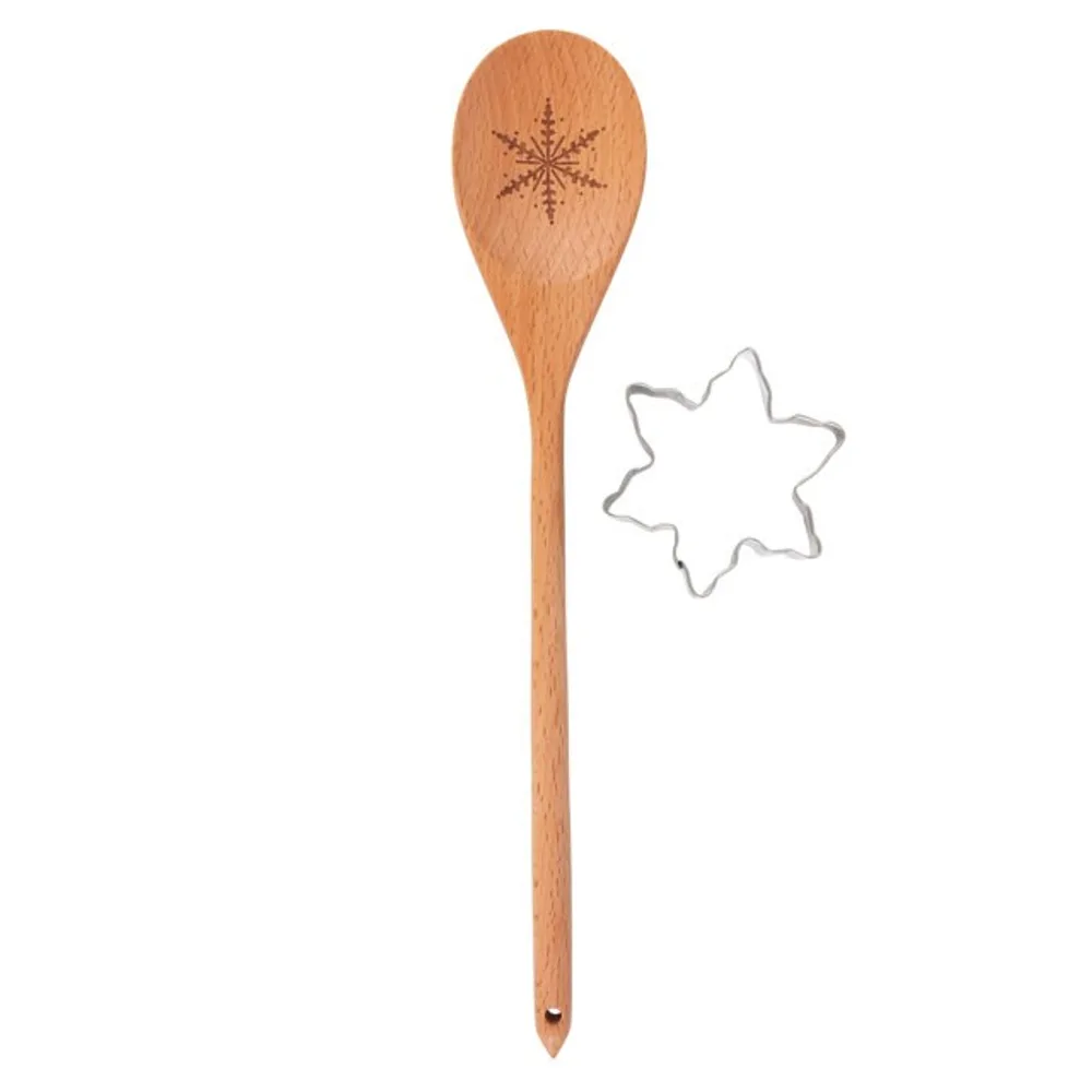 Snowflake Wooden Spoon Baking Set - Image 2