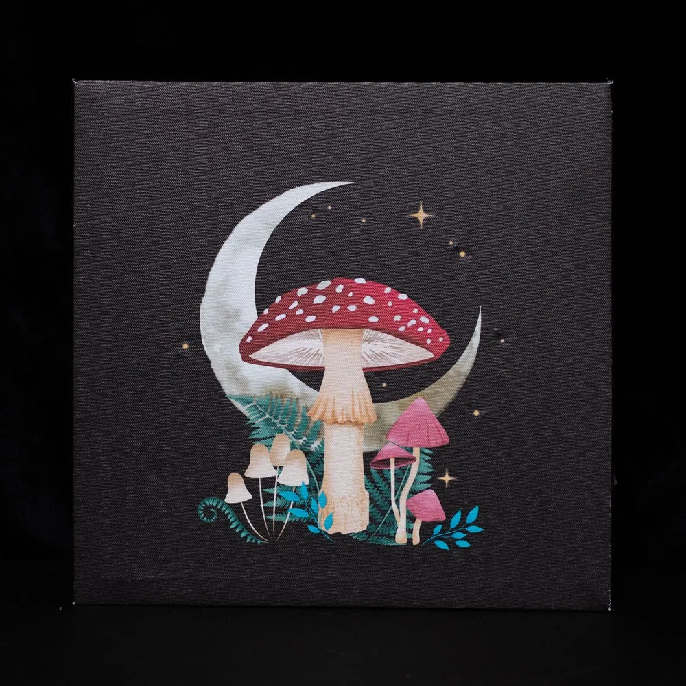 Forest Mushroom Light Up Canvas Plaque - Image 2