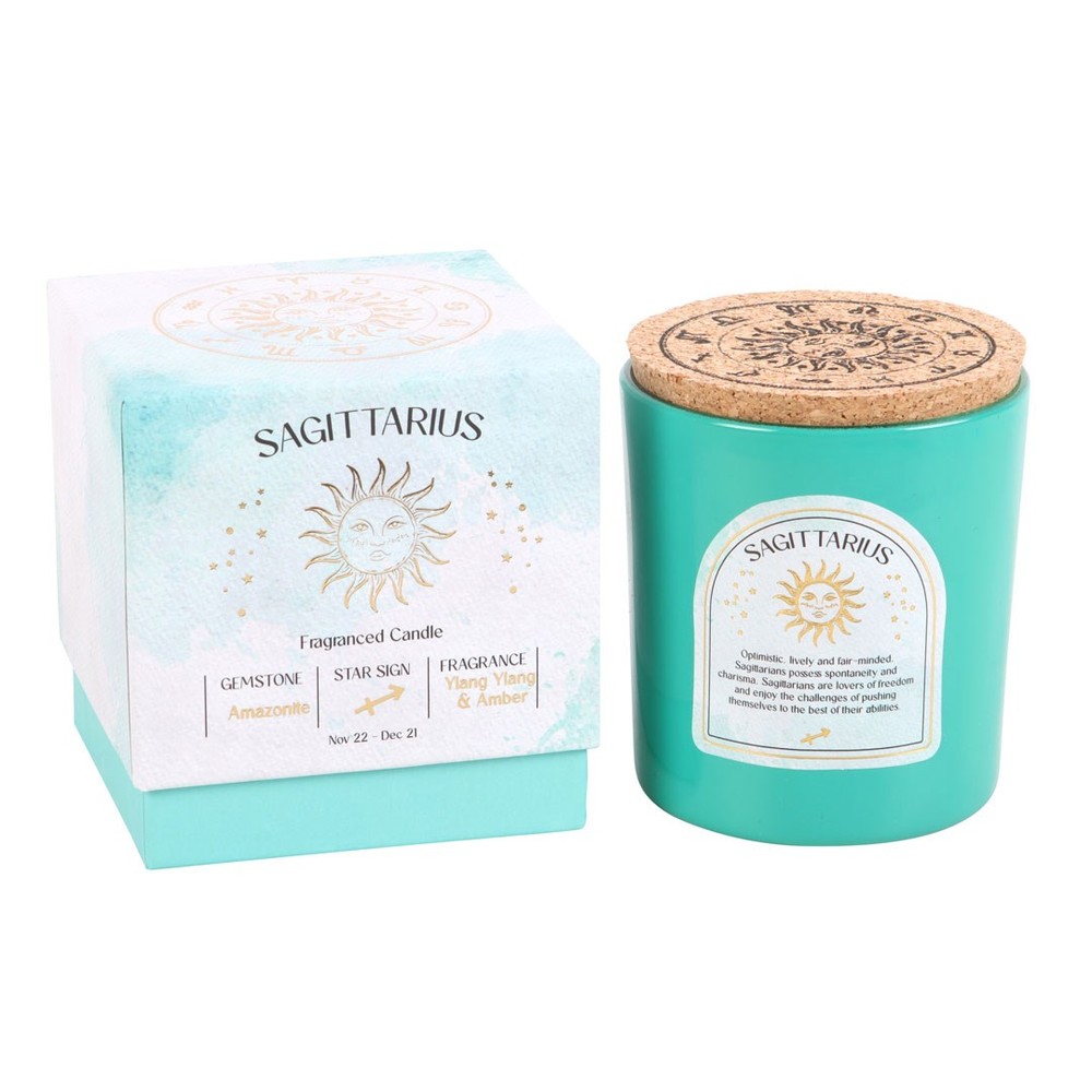 Sagittarius Ylang Ylang & Amber Gemstone Zodiac Candle Sagittarius Ylang Ylang & Amber Gemstone Zodiac Candle