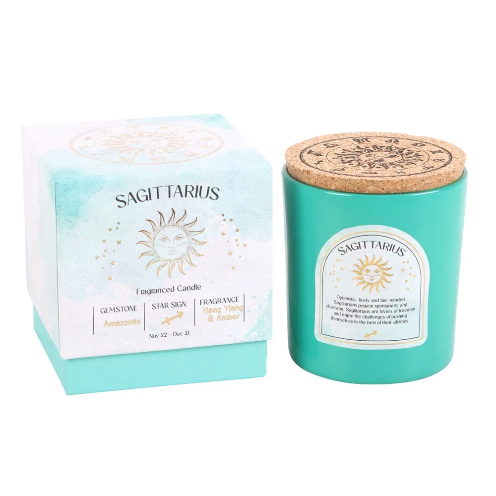 Sagittarius Ylang Ylang & Amber Gemstone Zodiac Candle Sagittarius Ylang Ylang & Amber Gemstone Zodiac Candle