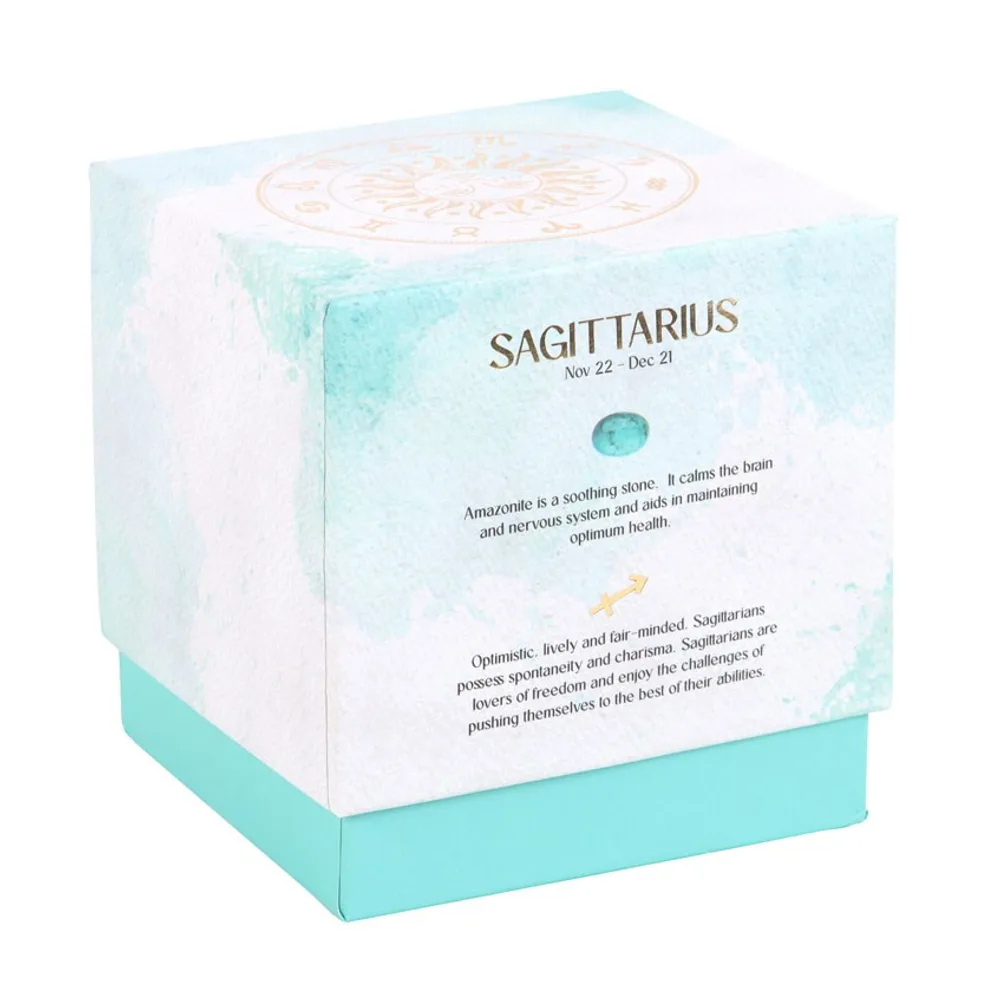 Sagittarius Ylang Ylang & Amber Gemstone Zodiac Candle - Image 3