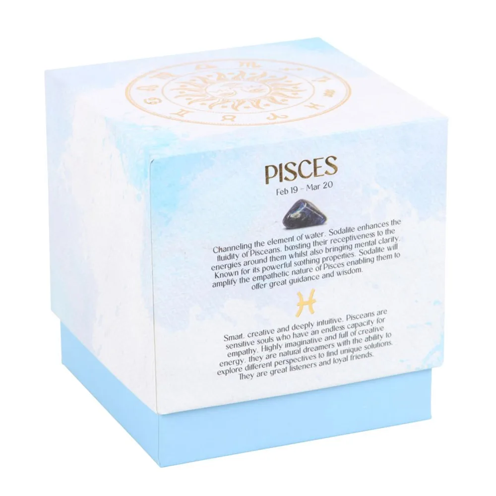 Pisces Gardenia Gemstone Zodiac Candle, photo 5 of 6