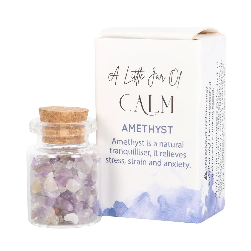 Jar of Calm Amethyst Crystal in a Matchbox, photo 2 of 6