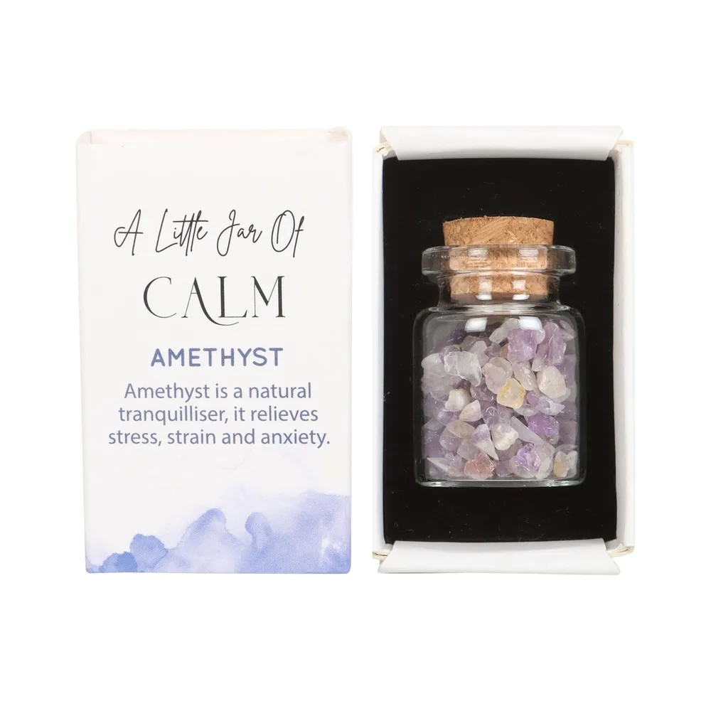 Jar of Calm Amethyst Crystal in a Matchbox, photo 3 of 6