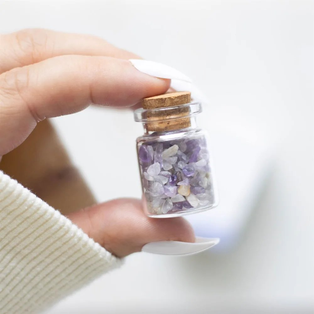 Jar of Calm Amethyst Crystal in a Matchbox, photo 5 of 6