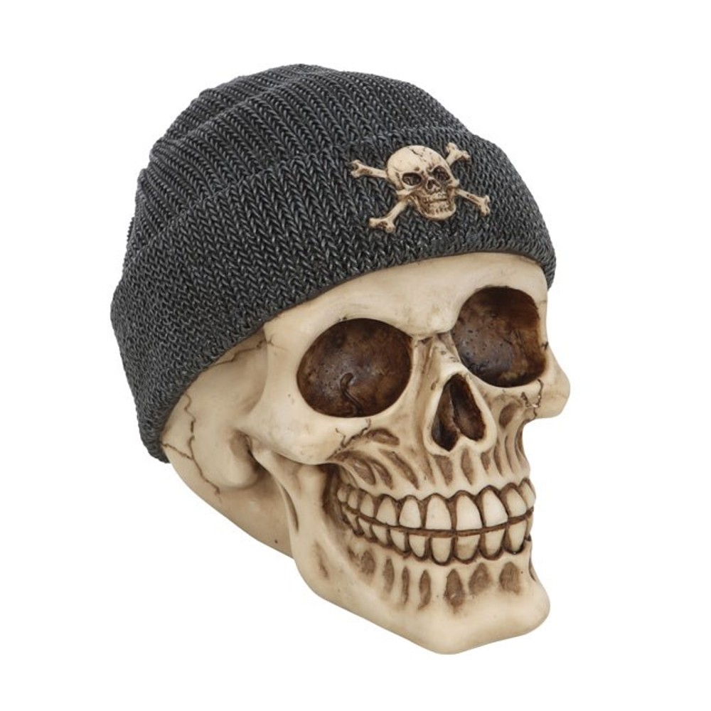 Skull Ornament with Beanie Skull Ornament with Beanie