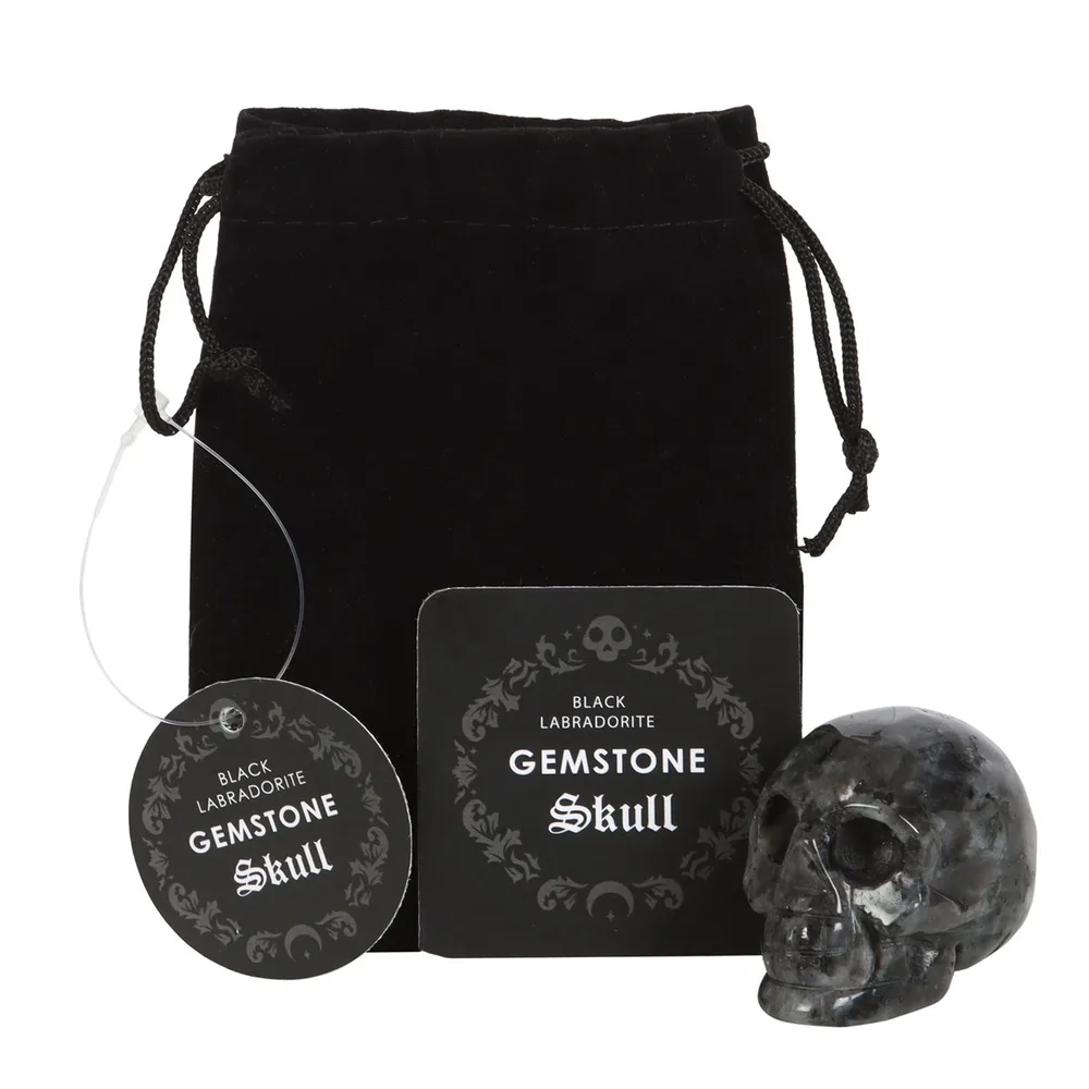 Black Labradorite Crystal Skull Black Labradorite Crystal Skull