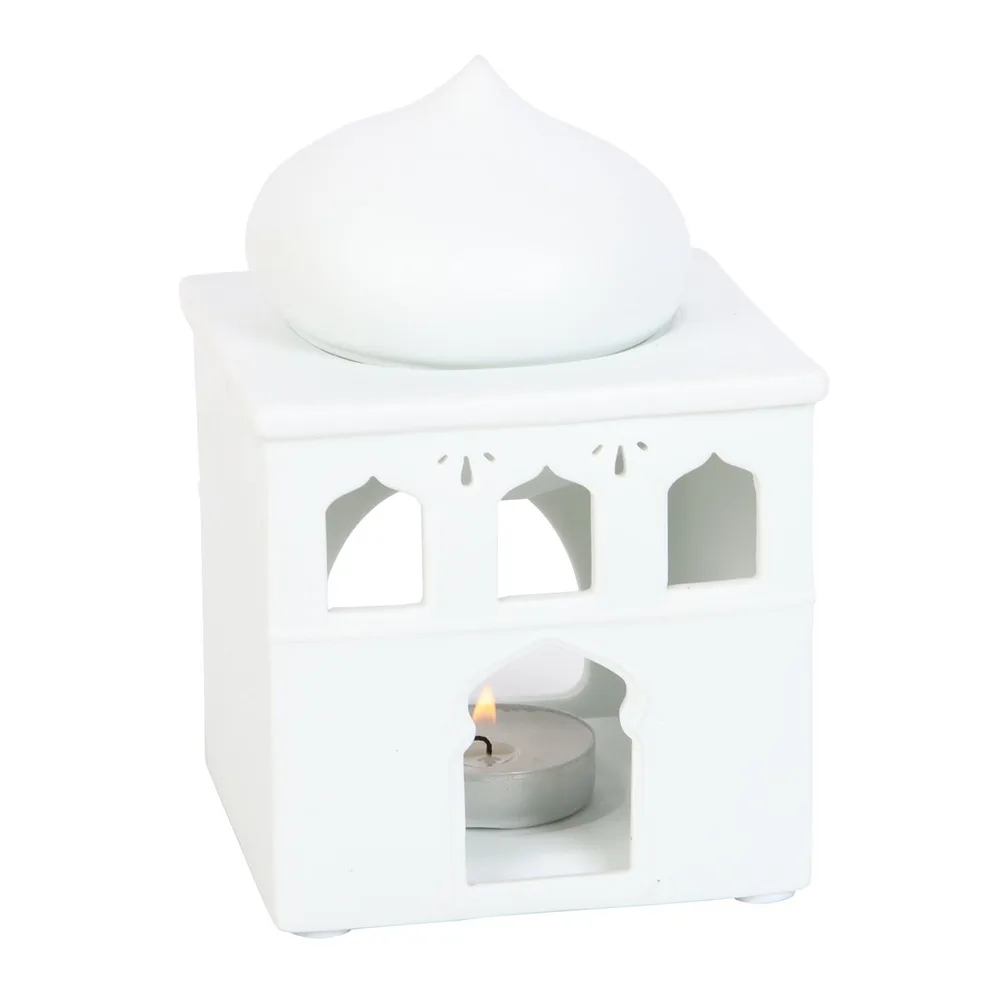 Off White Mosque Oil Burner and Incense Cone Holder - Image 3